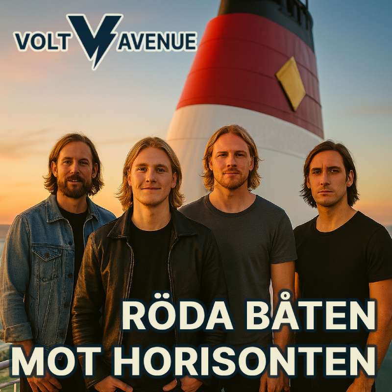 Röda båten mot horisonten